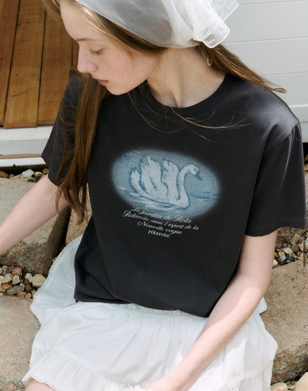 [Rola Rola] 25SS Limited Swan Graphic T-Shirt (2 Color) *BLACK FRIDAY SALE* *SEASON OFF SALE*