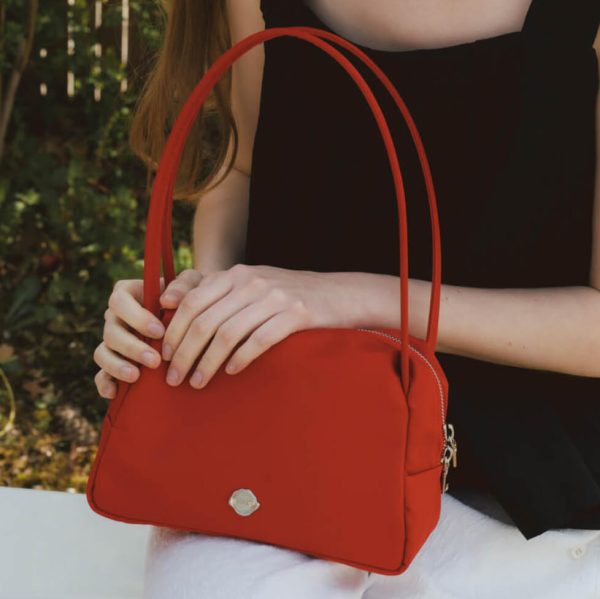 [Anedit] Trapezoid Nylon Shoulder Bag (Red) *Made in Korea* *Limited*