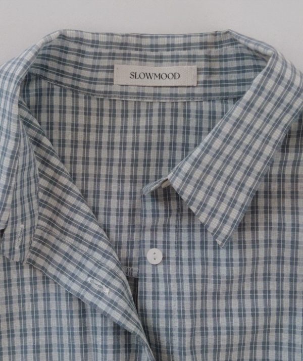 [Slowand] SLOWMADE Drive Mute Tone Checked Shirt (2 Color) *Made in Korea* *Summer Limited*