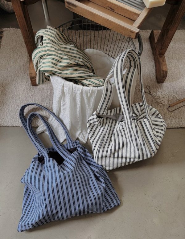 [Slowand] LENTO Our Stripe Terry Bag (3 Color) *Made in Korea* *Season Limited*