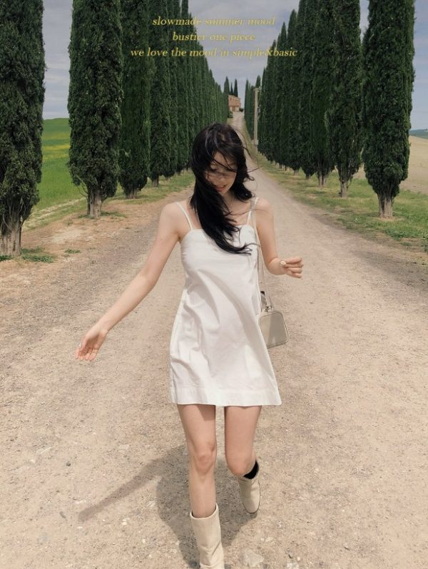 [Slowand] SLOWMADE Base Flat Bustier One Piece (2 Color) *Summer Limited*