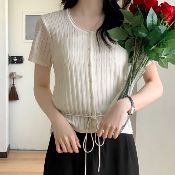 [98 Doci] NEAH Punching String Cardigan (2 Color) *Made in Korea* *Summer Limited*
