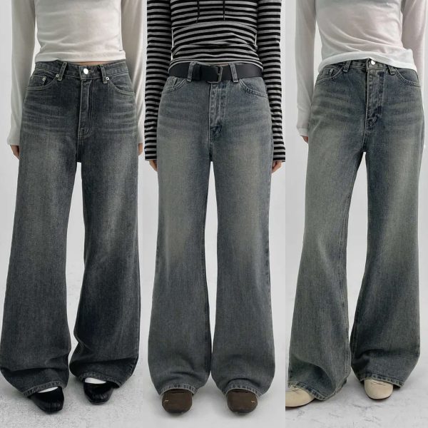 [Blackup] Shattering Wide Boots Cut Denim Pants (3 Color) *Hot Selling* *Sells Out Over 10k pcs in Korea*