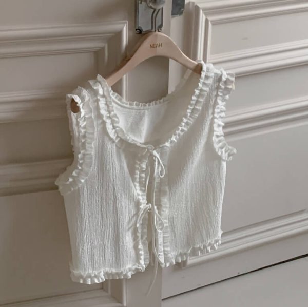 [98 Doci] NEAH Pintuck Strap Bustier Blouse (2 Color) *Summer Limited* *Made in Korea*