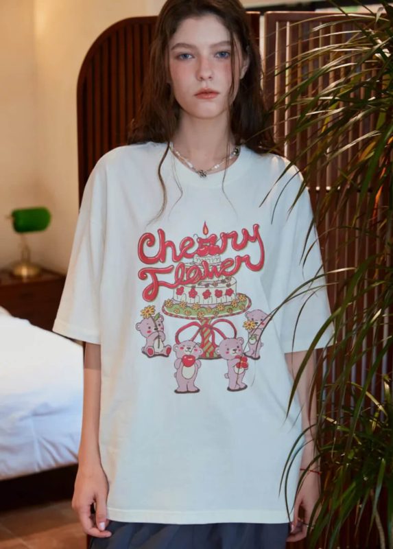 【CPGN STUDIO】25SS★ Teddys Cake Half Sleeve Tee CPGN] Teddys Cake Half Sleeve Tshirt (2 Color) *Season