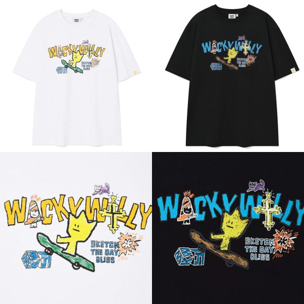 [Wacky Willy] 25FW Kiki Skateboard Half Sleeve T-Shirt (2 Color) *Limited Time Sale* *Season Limited*