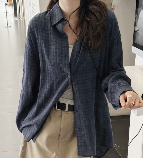 [Slowand] SLOWMADE Mens Loose Fit Summer Checked Shirt (4 Color) *Made in Korea* *Summer Limited*