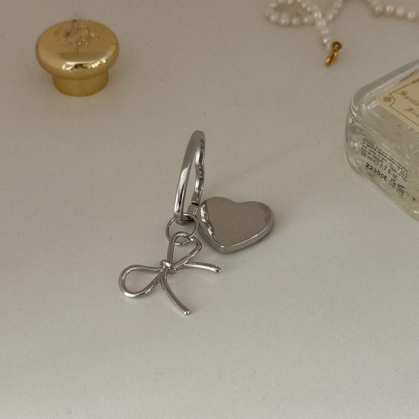 [Mademoment] Silver Ribbon Heart Smart Ring *LIMITED*