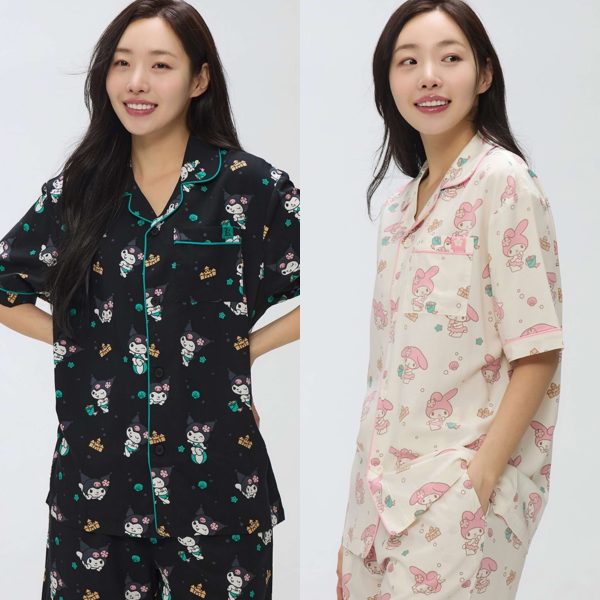 [Spao x Sanrio Characters] Short Sleeve Pyjamas Set Kuromi, My Melody, Cinnamoroll, Pochacco (4 Types) *Summer Limited* *Limited Time Sale*