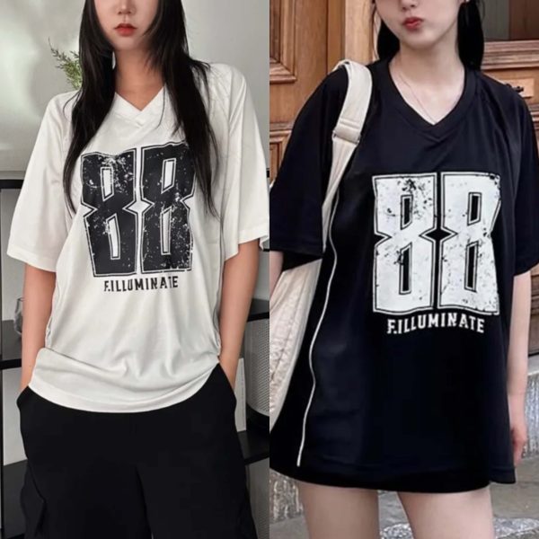 [F.illuminate] 25SS 88 Spray Jersey T-Shirt (2 Color) *Limited Time Sale* *Korea Hot Selling*