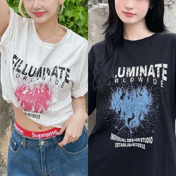 [F.illuminate] 25SS Burning Heart T-Shirt (2 Color) *Limited Time Sale*