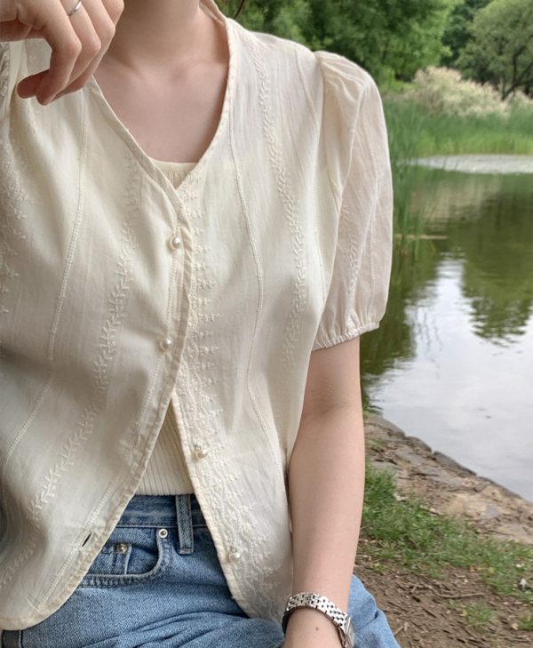 [Cherrykoko] Lace Blouse Jacket (Cream) *Summer Limited*